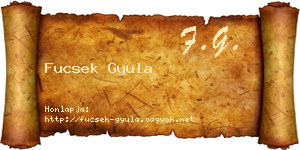 Fucsek Gyula névjegykártya